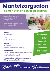 Afbeelding: Flyer Mantelzorgsalon 26 maart 2024